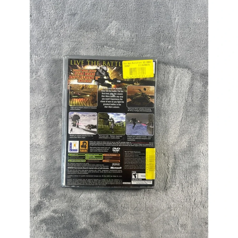 Star Wars Battlefront Xbox Platinum Hits Original LucasArts Pandemic Game CIB